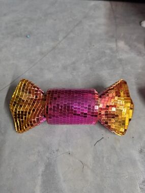 Party Sequin Candy Cracker Decoration - Pink and Gold